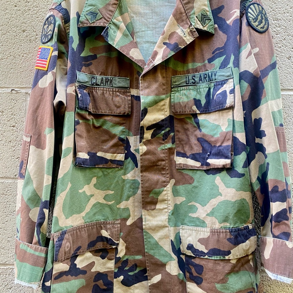 Camouflage Military Field Jacket - Name Clark